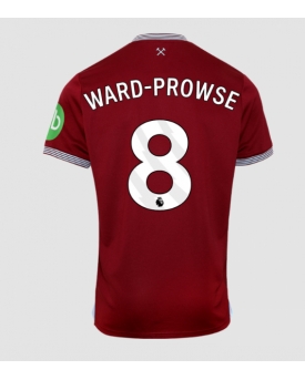 West Ham United James Ward-Prowse #8 Maglia Gara Casa Repliche 2025-26 Maniche Corte West Ham United James Ward-Prowse #8 Maglia Gara Casa Repliche 2025-26 Maniche Corte